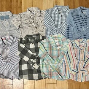 Men's Multi-Color Plaid and Striped Shirt Collection
